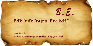 Bárányos Enikő névjegykártya
